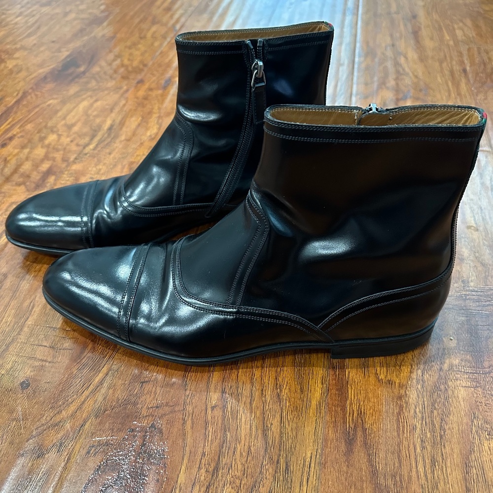 Gucci Mens Leather Boots Size 11